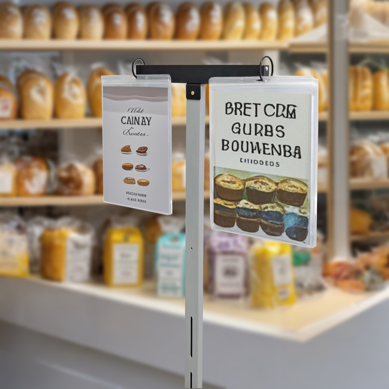 Stand Sold Separately, Double 8.5X11″ Flip Chart Metal Sign Holder Card/Sleeves