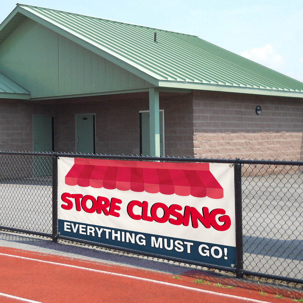 Vinyl Banner Multiple Sizes Store Closing Everything Must Go! Business Outdoor