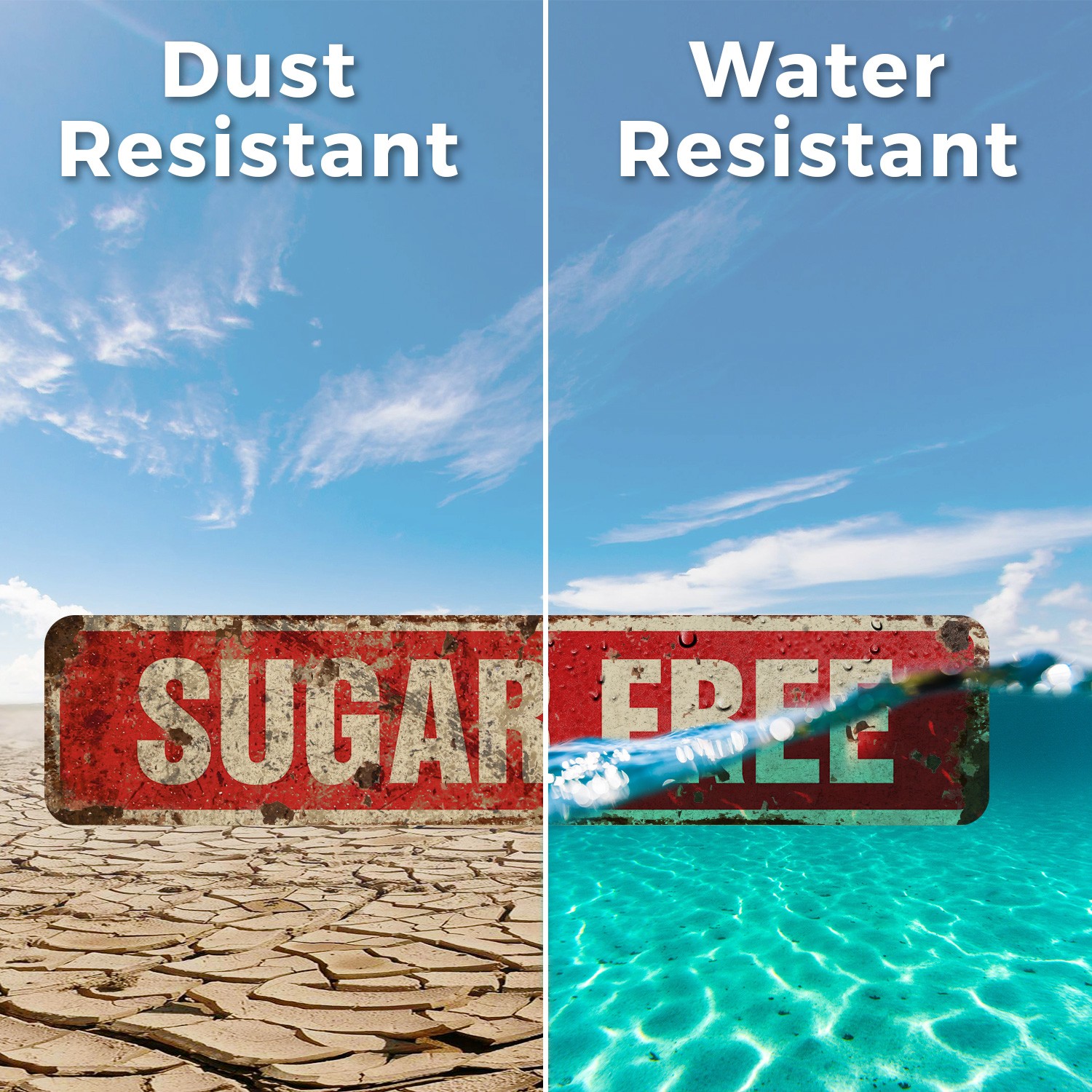 SUGAR FREE Vintage Style Street Sign lifestyle diet nutrition artificial
