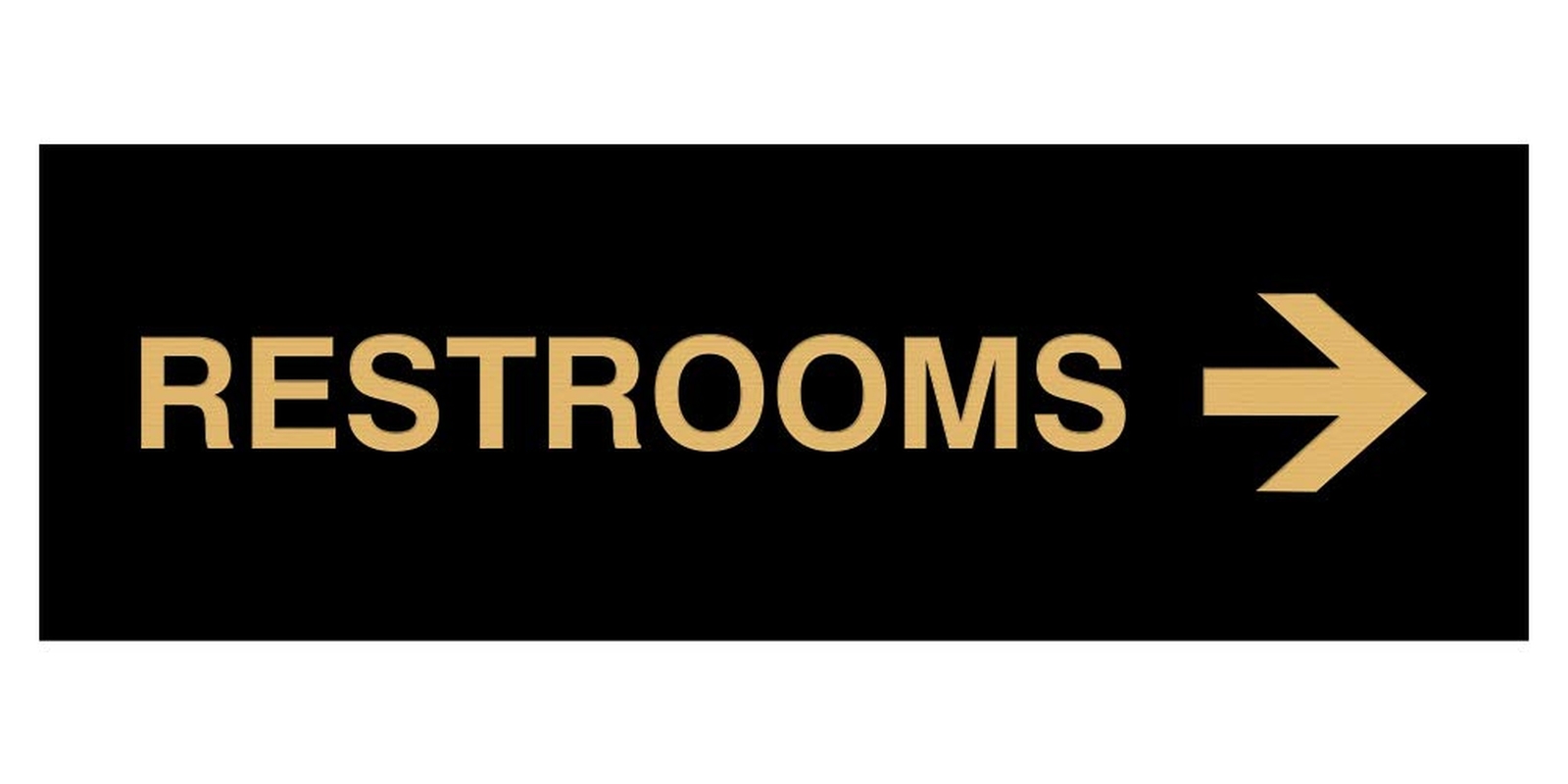 Signs ByLITA Basic Restrooms Right Arrow Directional Sign – Durable Material …