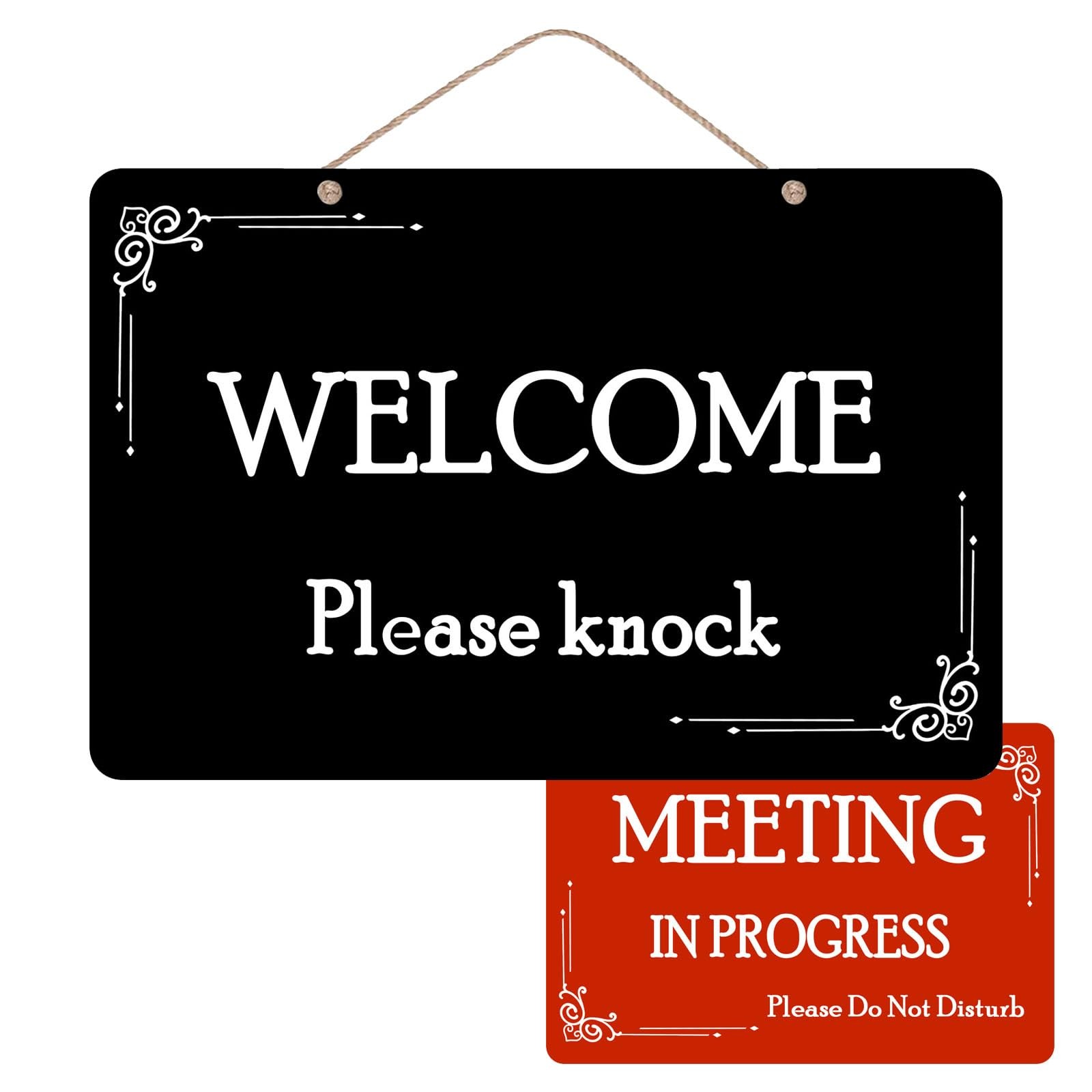 12×8 Inch Meeting in Progress Do Not Disturb Office Door Sign Acrylic