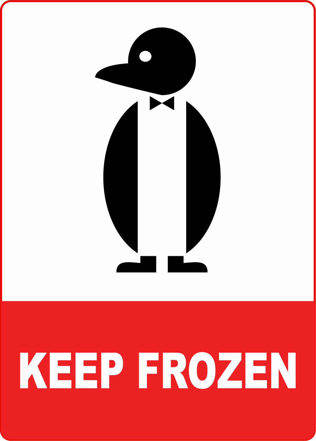 KEEP FROZEN | Adhesive Vinyl Sign Decal