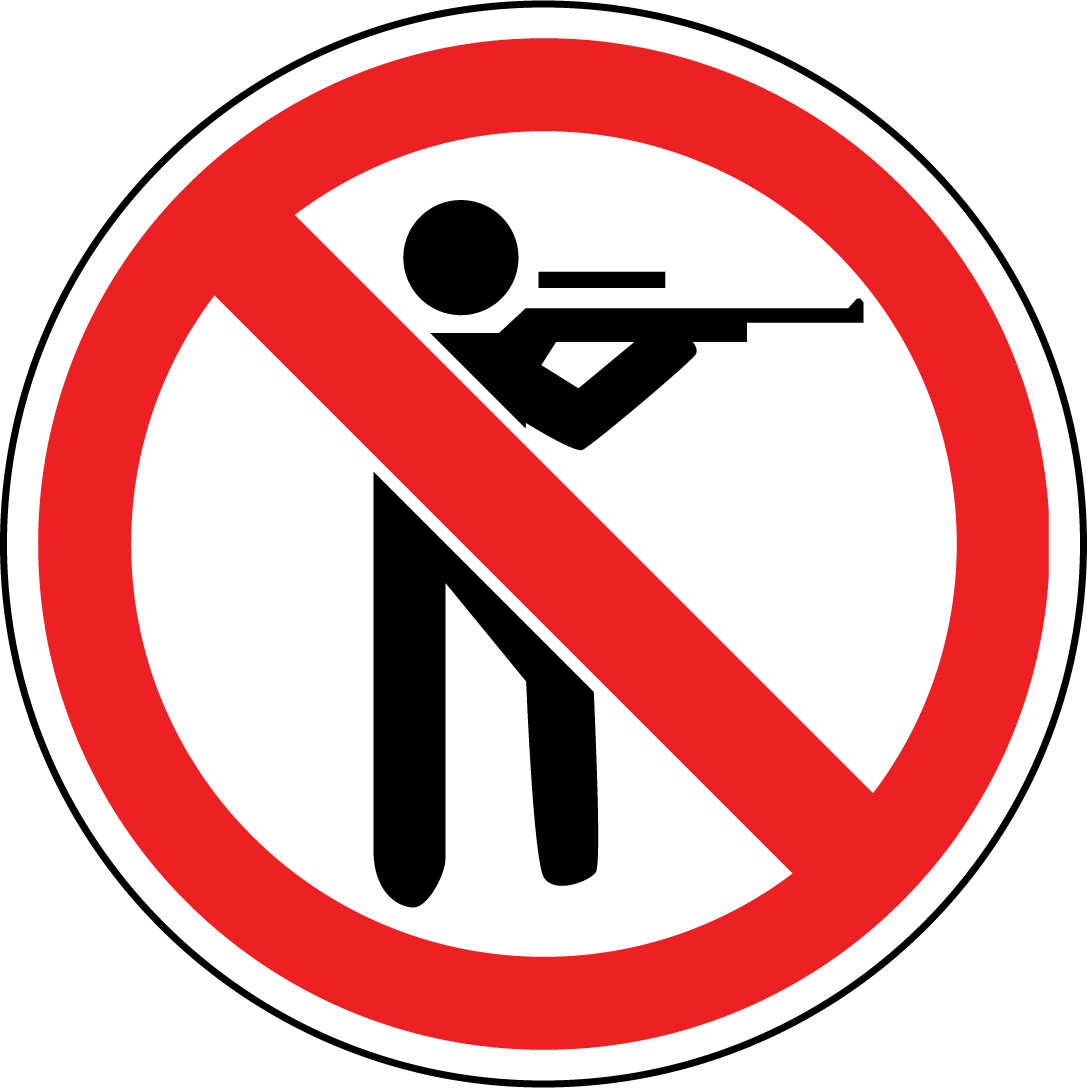 NO HUNTING 2 | Adhesive Vinyl Sign Decal