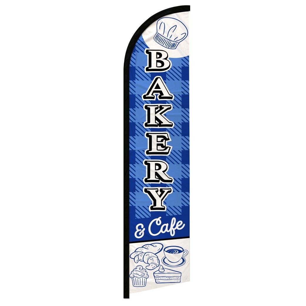 Bakery & Cafe Full Curve Windless Swooper Flag Bakery Food Flag