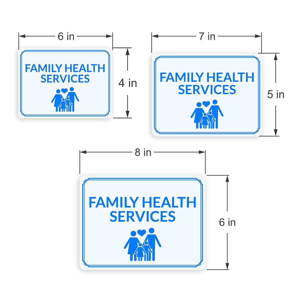 Classic Framed Plus Family Health Services Door or Wall Sign