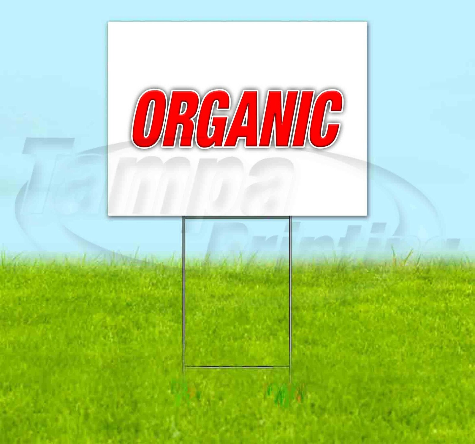 ORGANIC Yard Sign Corrugated Plastic Bandit Lawn Decorations USA