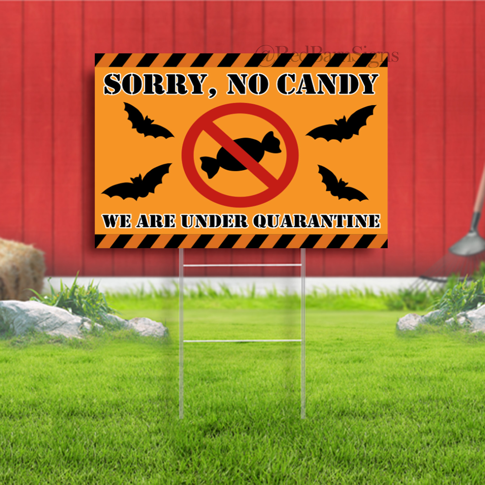No Candy Under Quarantine Yard Signs