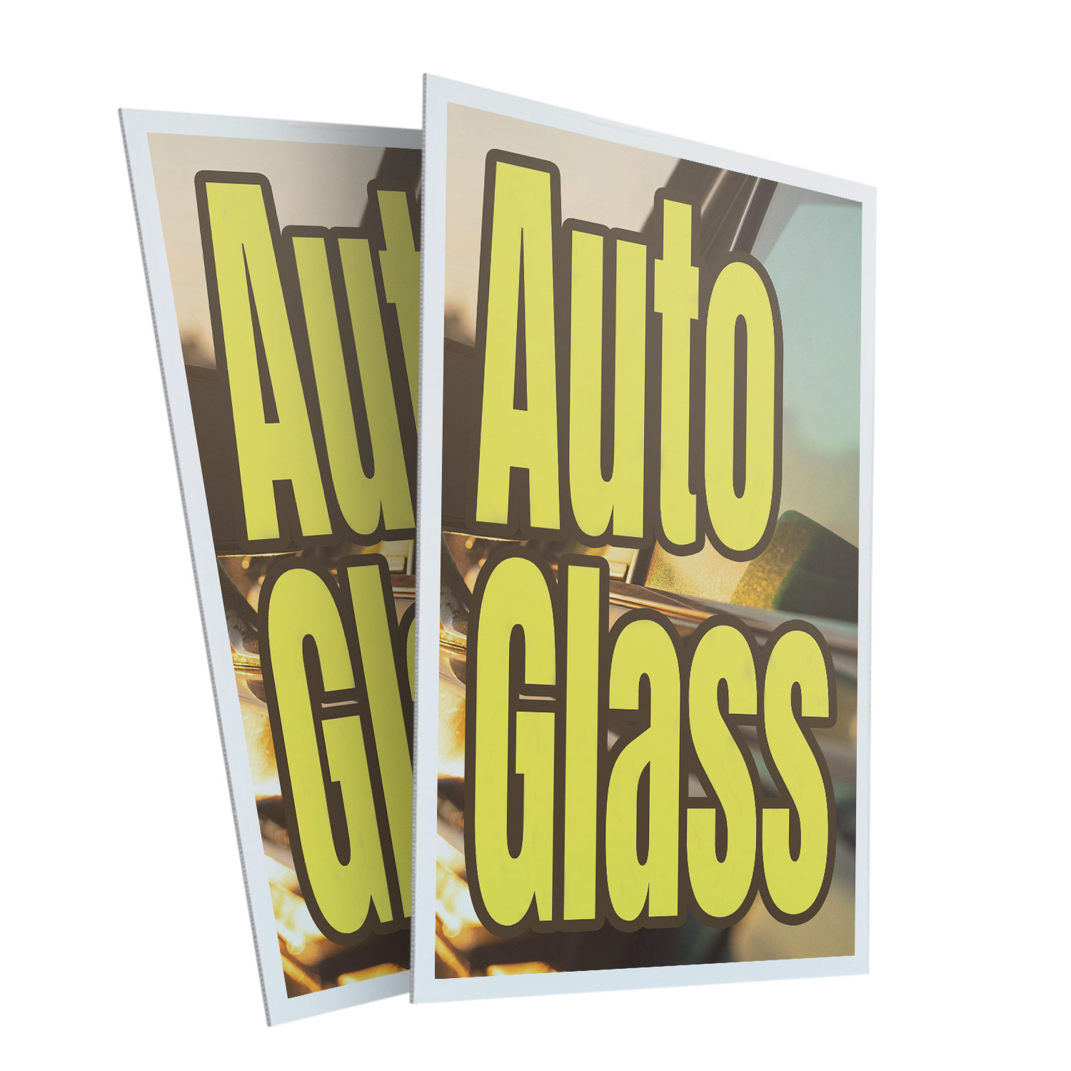 Auto Glass Heavy Duty A-Frame Sidewalk Sign Windshield Repair Replacement