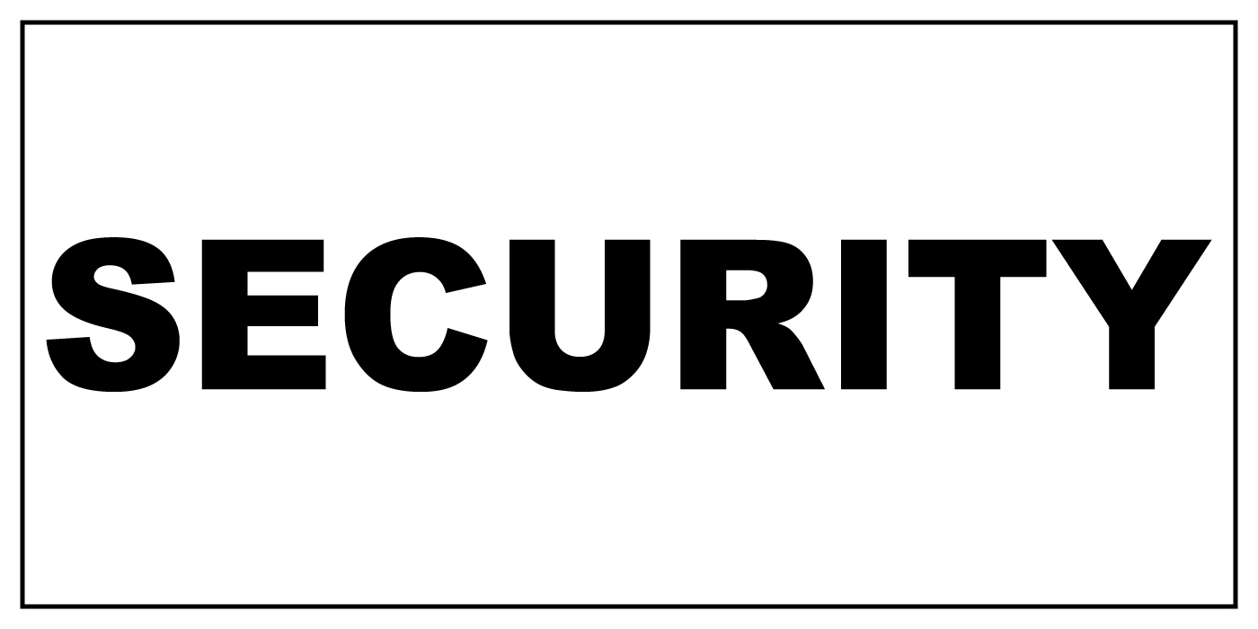 Security Black Car Door Magnets Magnetic Signs-Qty 2