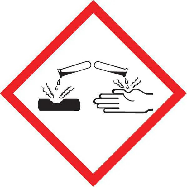 Accuform GHS Symbol Label,Corrosive,1×1,250 Roll LZH604EV2 Accuform LZH604EV2