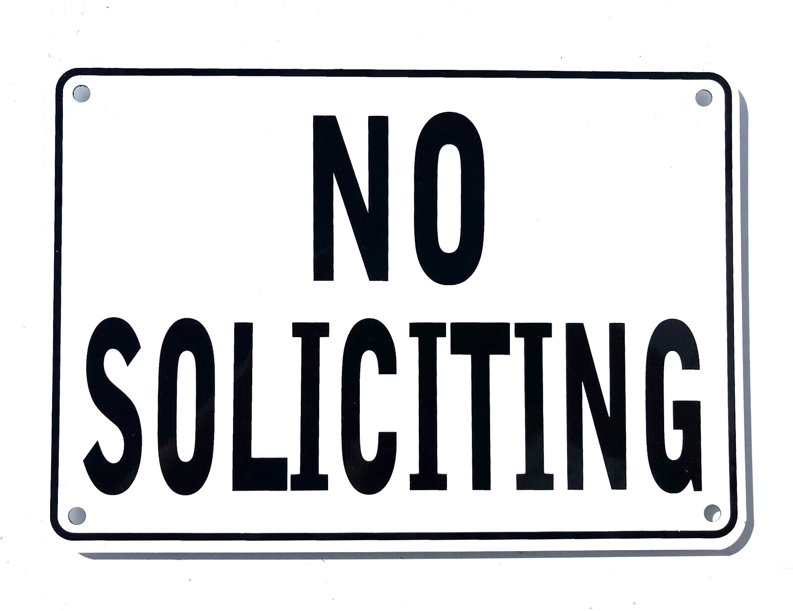 “NO SOLICITING” Warning Sign – Heavy Duty Aluminum
