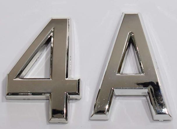 Apartment Number 4A Sign/Mailbox Number Sign, (Silver,3D,…–REF24-1027