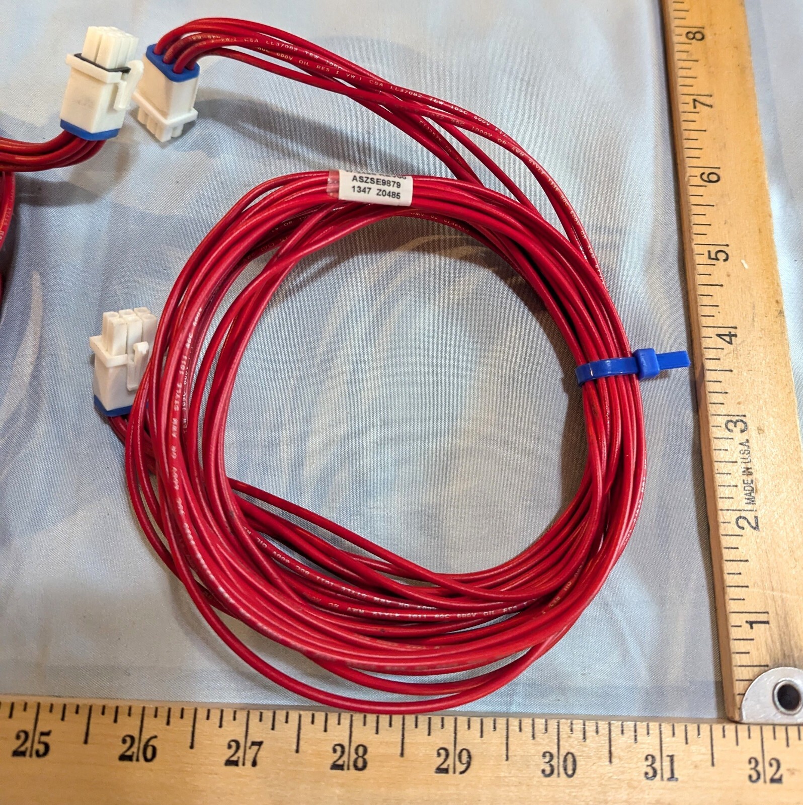 Lot Of Two [2] Daktronics 6-Pin Wire Harness Cables (W-2468) Fuel Sign Component