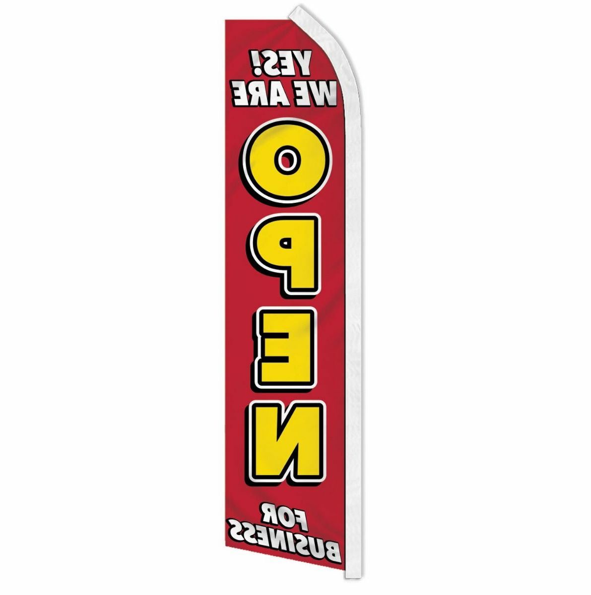10 x “YES WE ARE OPEN” advertising super flag swooper banner business sign
