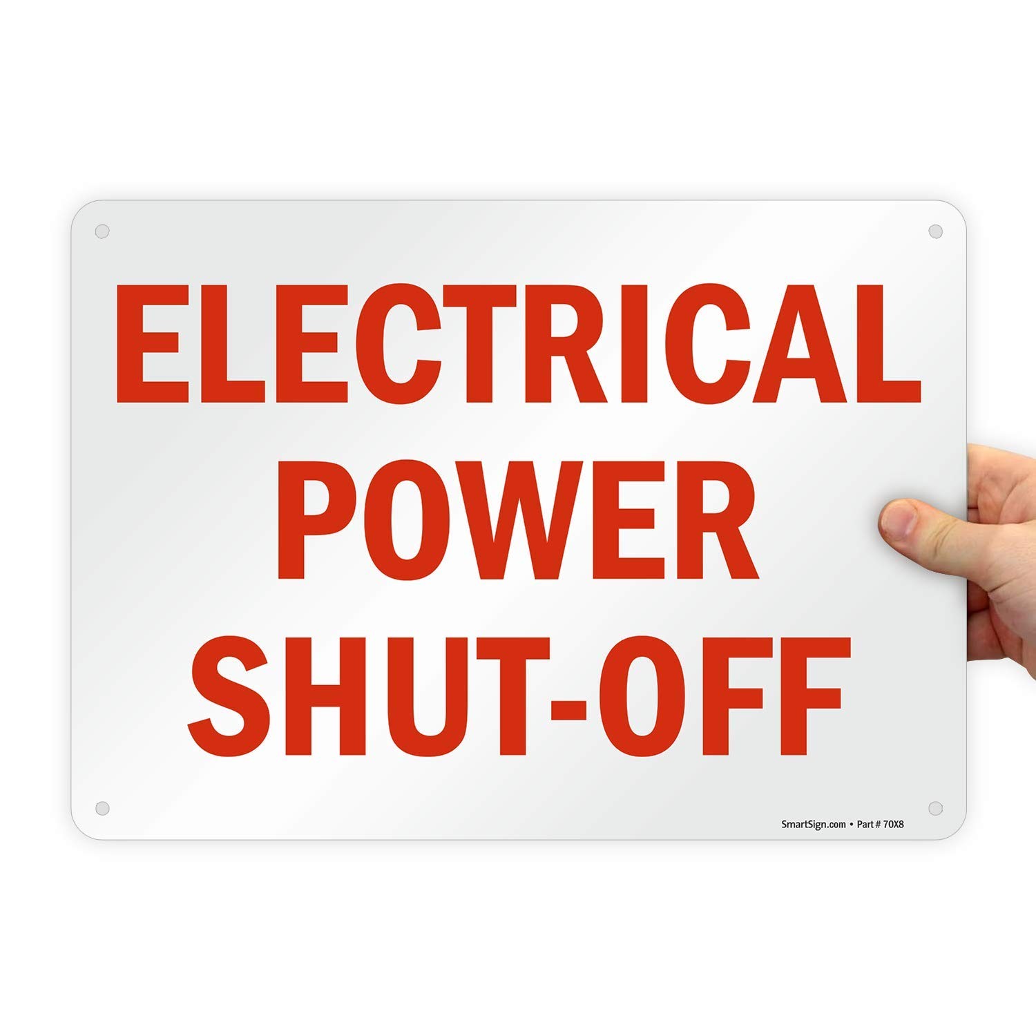 SmartSign “Warning – Electrical Power Shut-Off” Sign | 10″ x 14″ Plastic