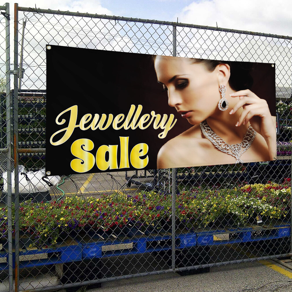 Vinyl Banner Multiple Sizes Jewelry Sale Outdoor Advertising Printing D Business