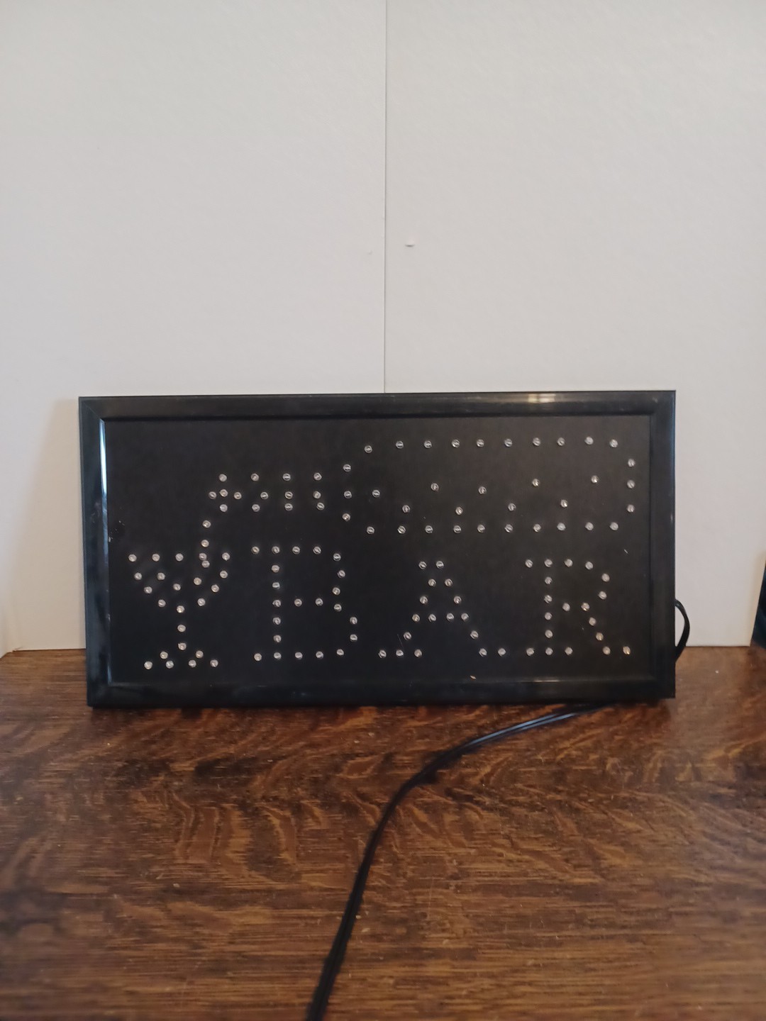 Bright LED Light Wine Beer Bar Business Sign On/Off Switch. 19in × 10in