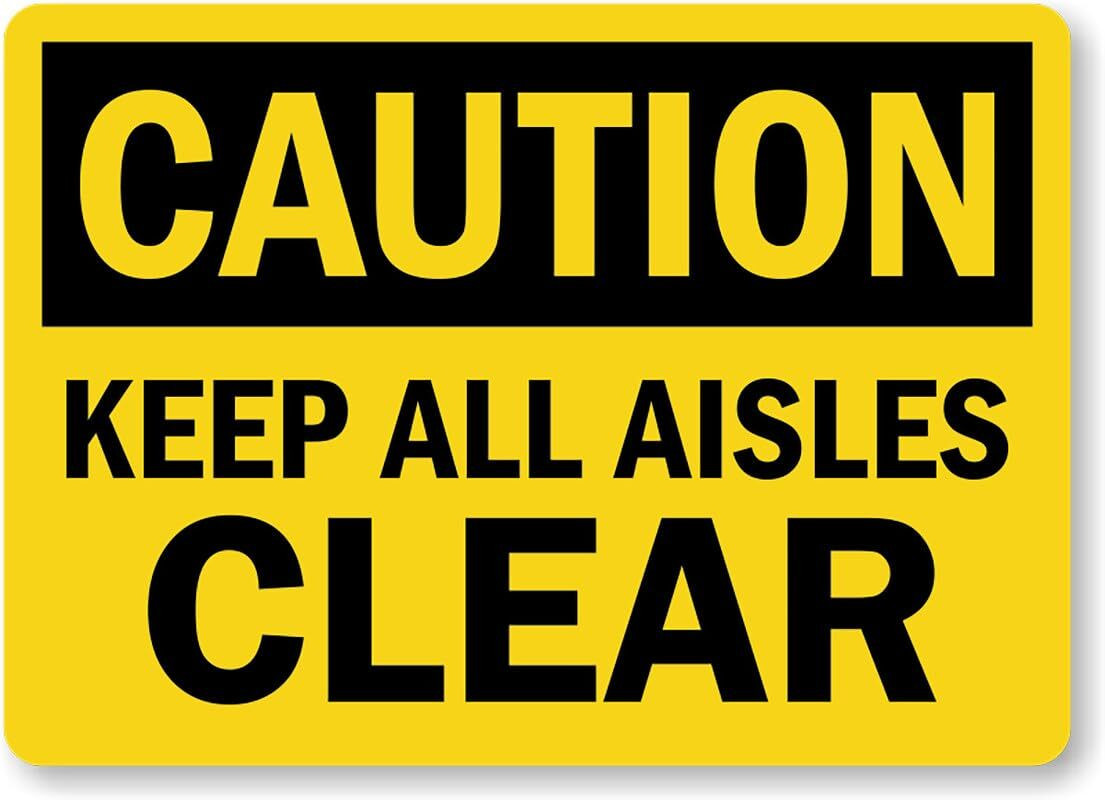 Aluminum Caution Sign Weatherproof 8×12 Metal Business Safety Warning