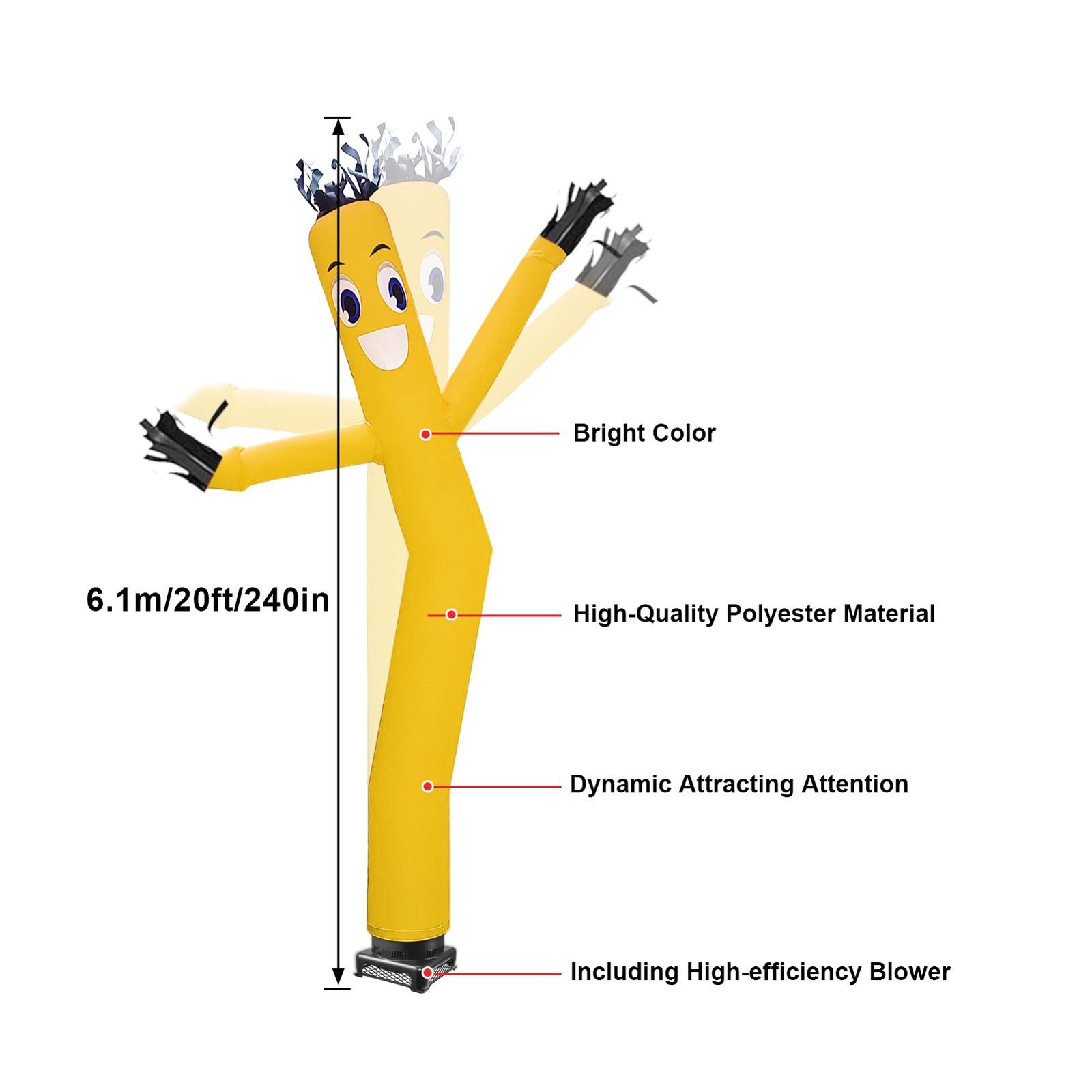 20FT Inflatable Puppet Dancer with 1 HP Blower – Complete Set for Events