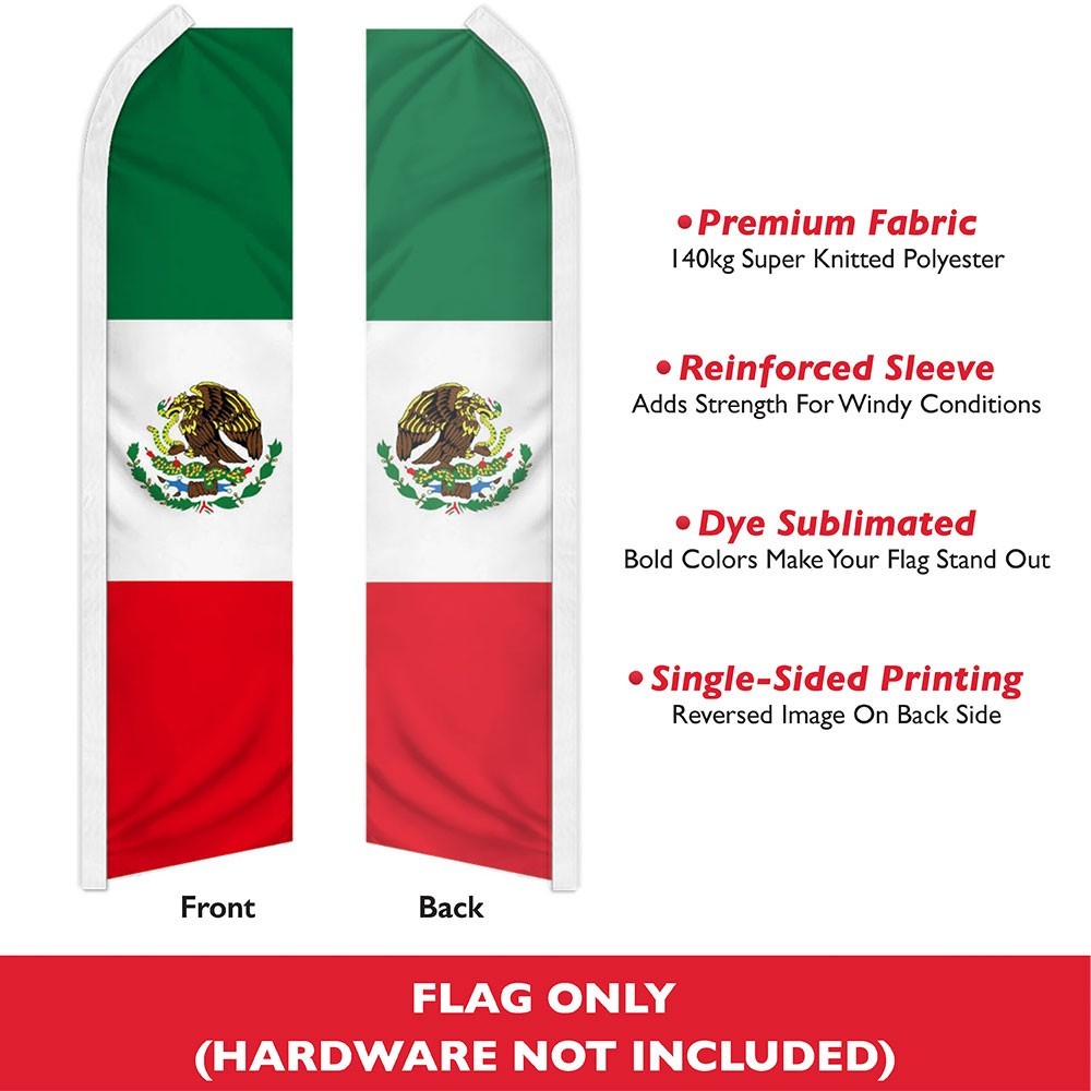 Mexico Advertising Swooper Feather Flutter Flag Large Mexican Flag