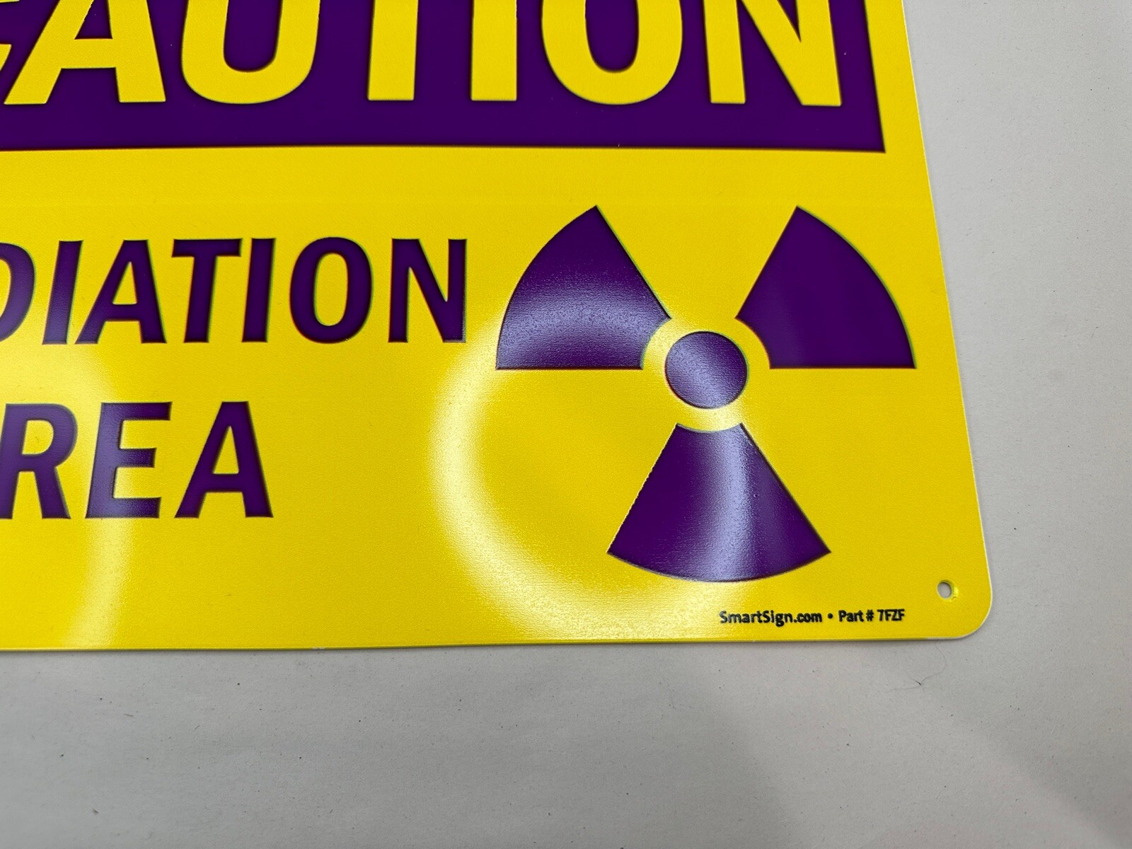 New Caution Radiation Area Sign Rigid Plastic Sign Room Decoration 10”x14”