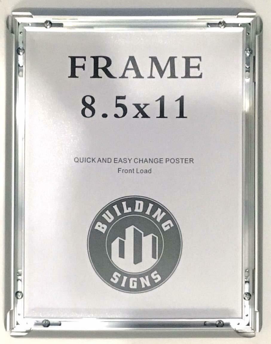 5 pcs Snap Frame for Poster/Notice Frame (Silver, 8.5×11 inch)