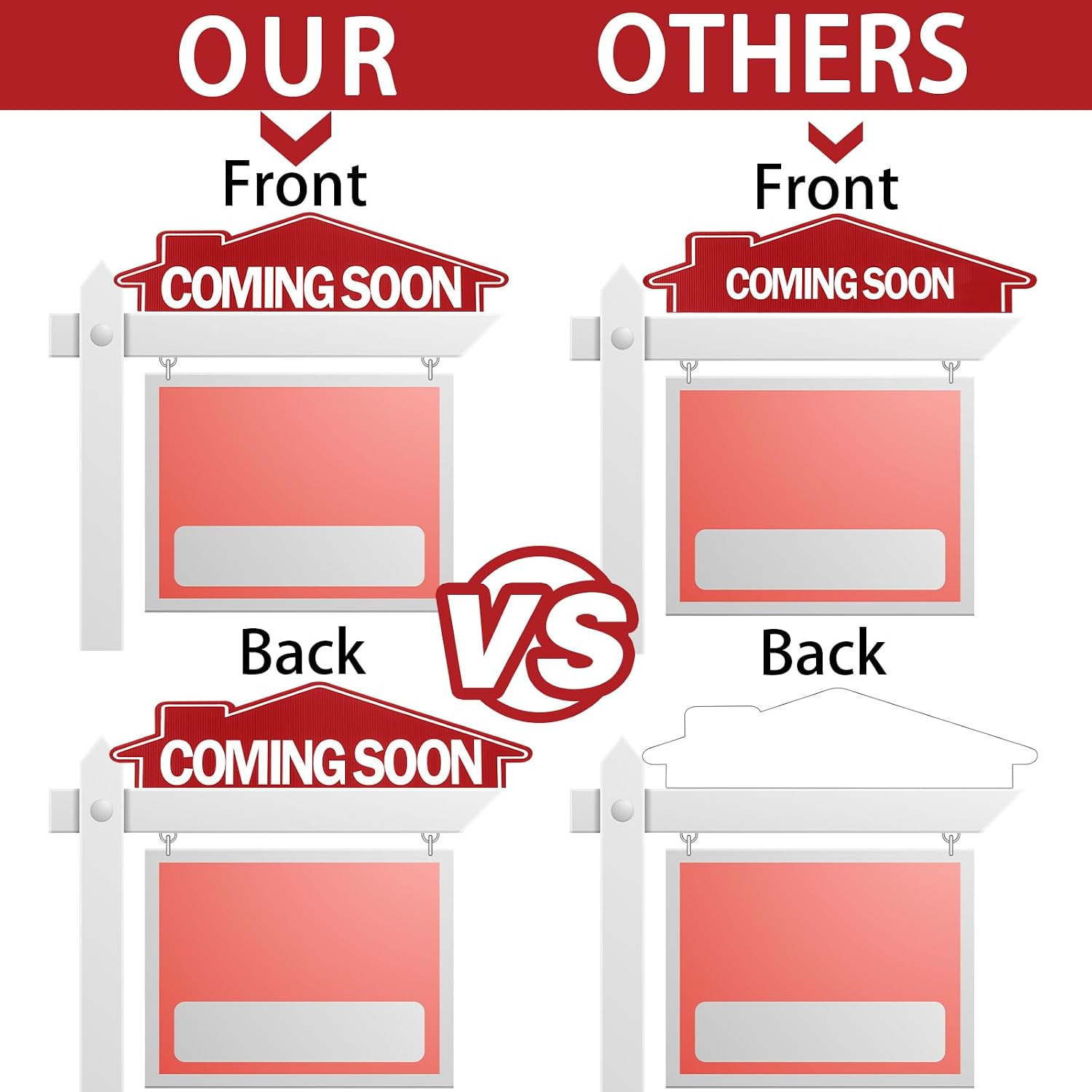 12 Pcs Real Estate Rider Signs 24 X 6 Inch Coming Soon, for Sale, Pending, Sold