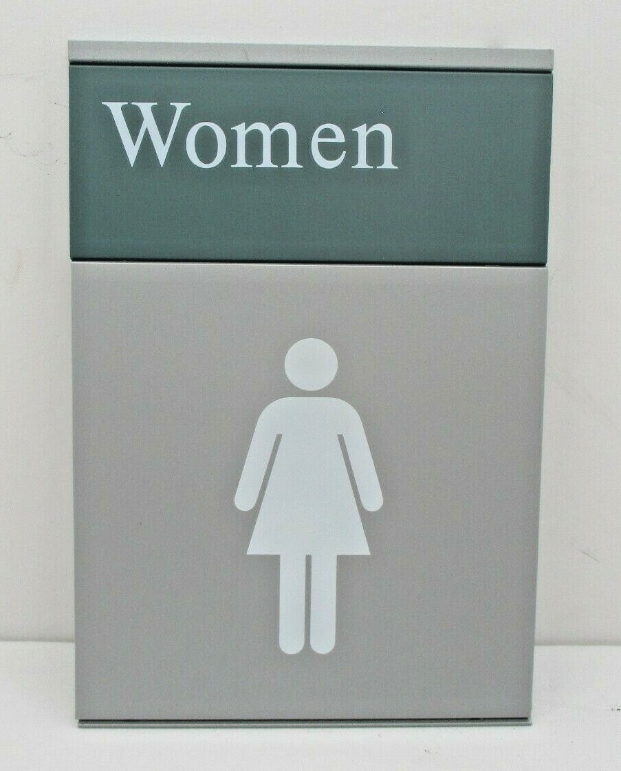 Metal Women’s Bathroom Sign Adjustable