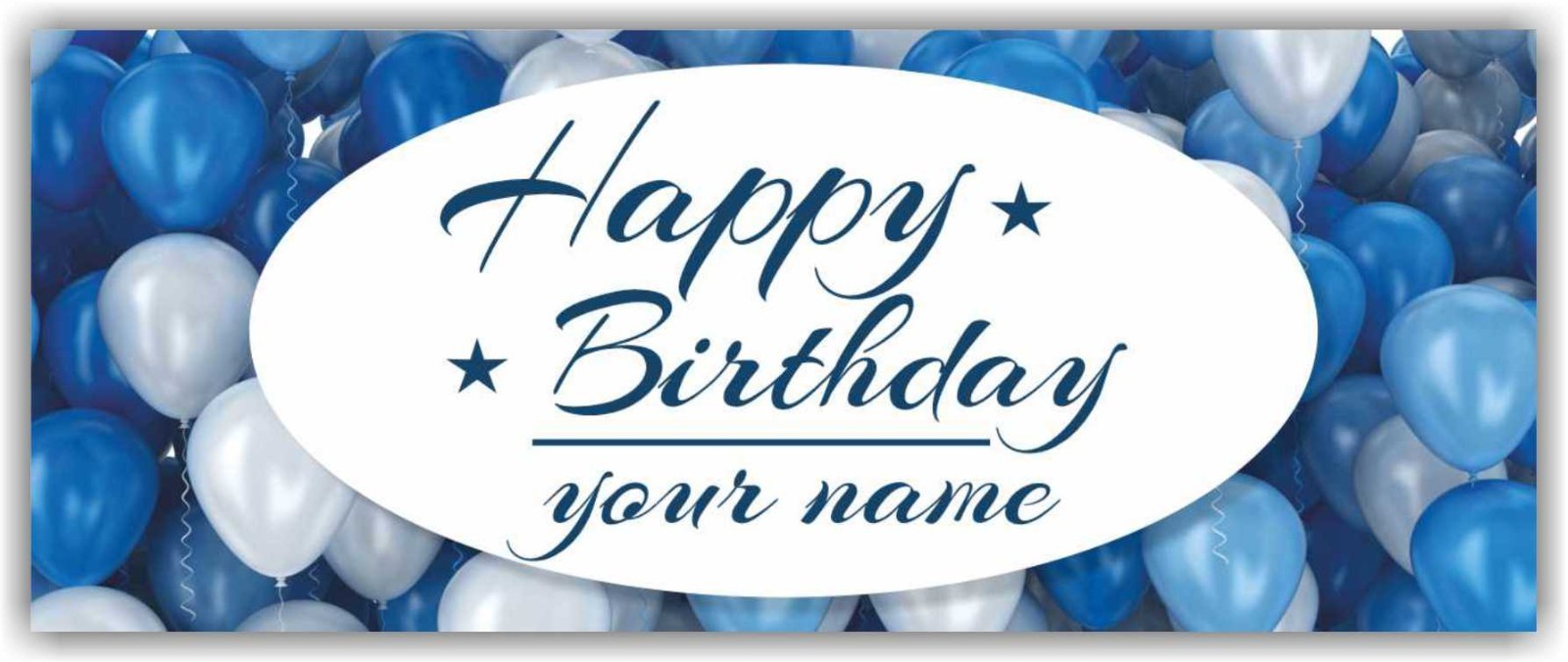 HAPPY BIRTHDAY YOUR NAME Advertising Banner Vinyl Sign Holiday decoration event