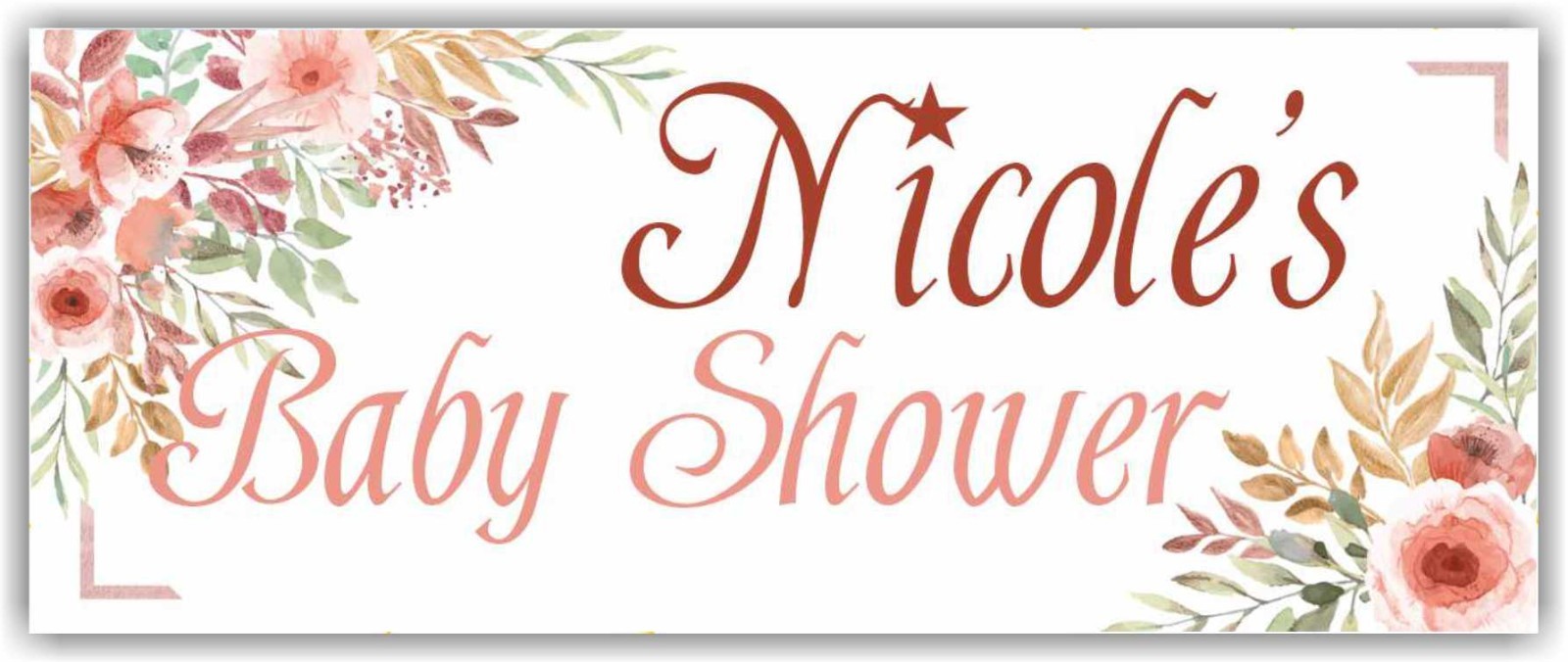 Baby Shower Celebrating Advertising Banner Vinyl Mesh Sign Custom Name Party