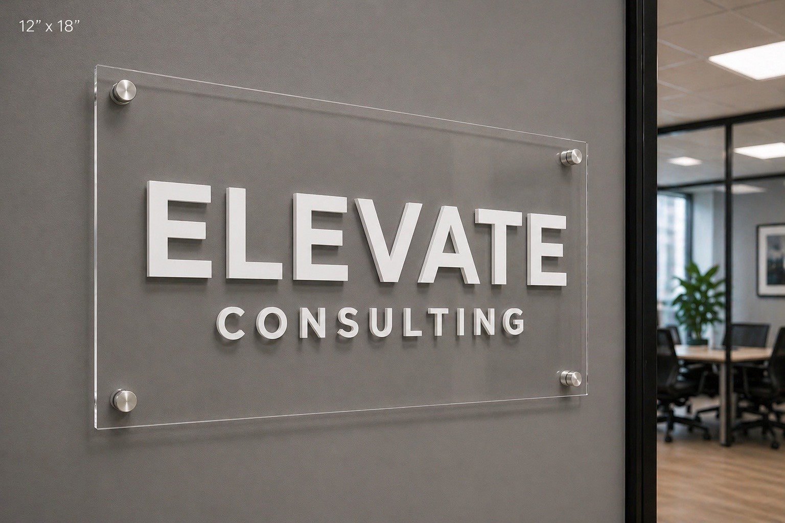 acrylic business sign