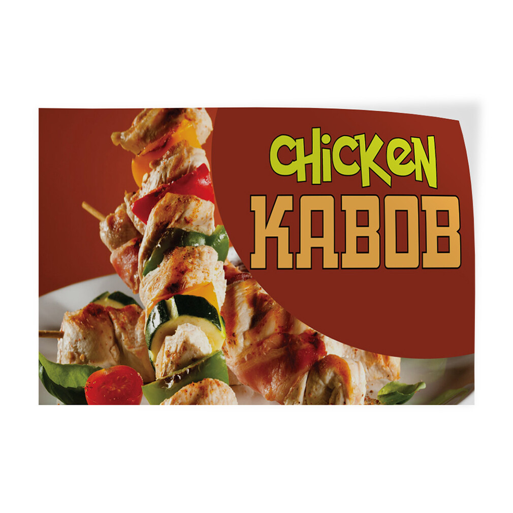Decal Stickers Chicken Kabob Outdoor Advertising Printing Vinyl Store Sign Label