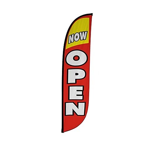 Feather Flag Banner – 12 Feet Tall Advertising Sign Swooper Flag Only, No Pol…