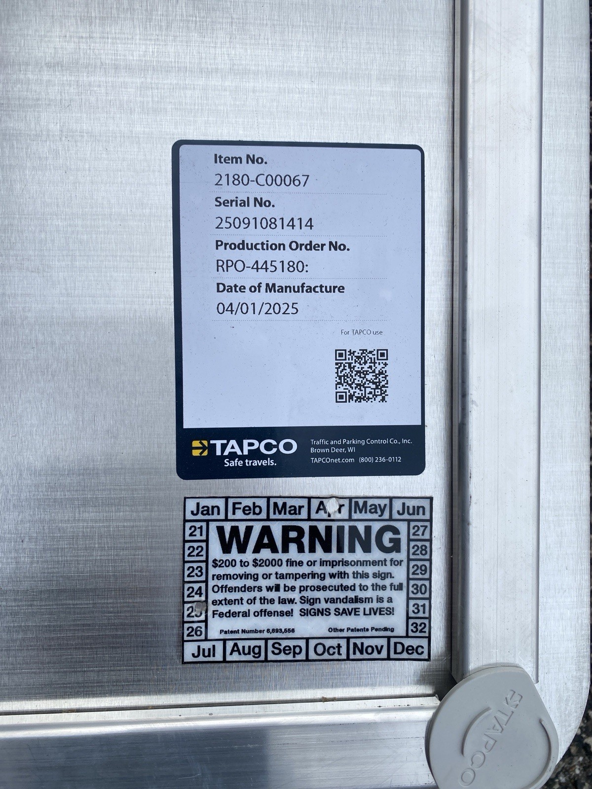 TAPCO 2180-C00067 LED Sign,Do Not Enter,Aluminum,30″ x 30″ 23L594