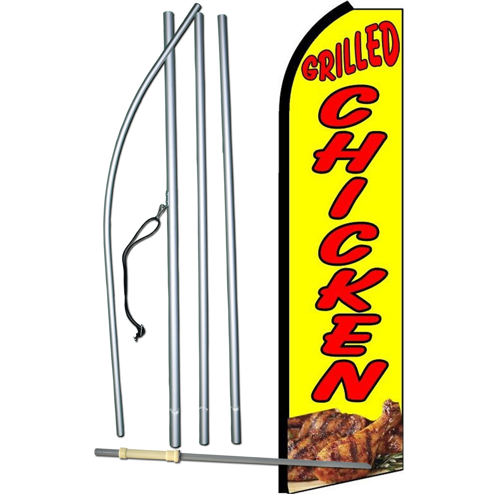 Grilled Chicken Complete Swooper Flag Bundle