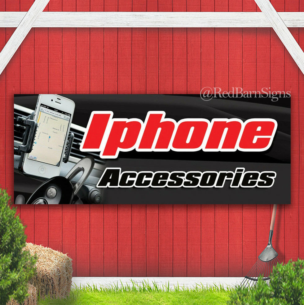 Iphone Accessories Indoor Outdoor Banner Sign with grommets