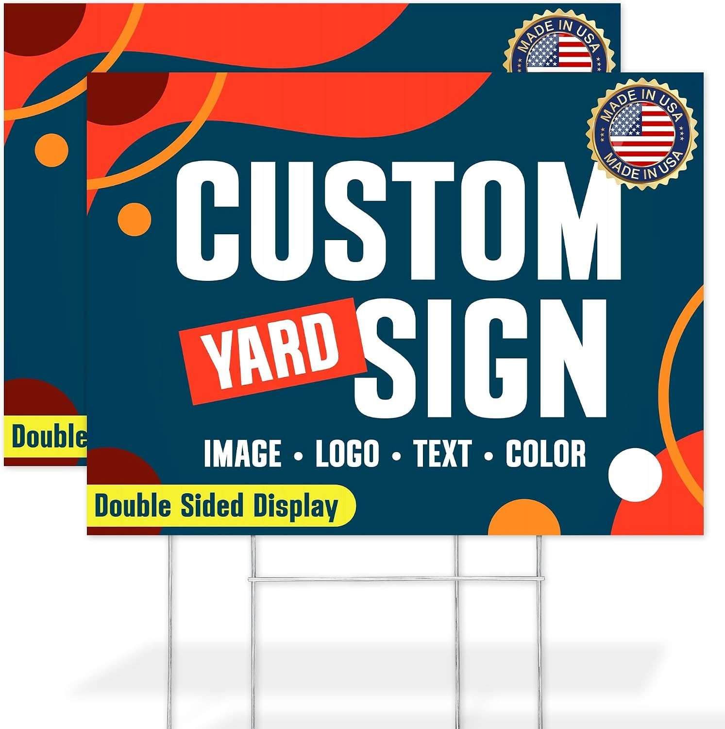 Custom Yard Sign, Double Sided Lawn Sign – 2 Pack,18×24 Inches, Personalize w…