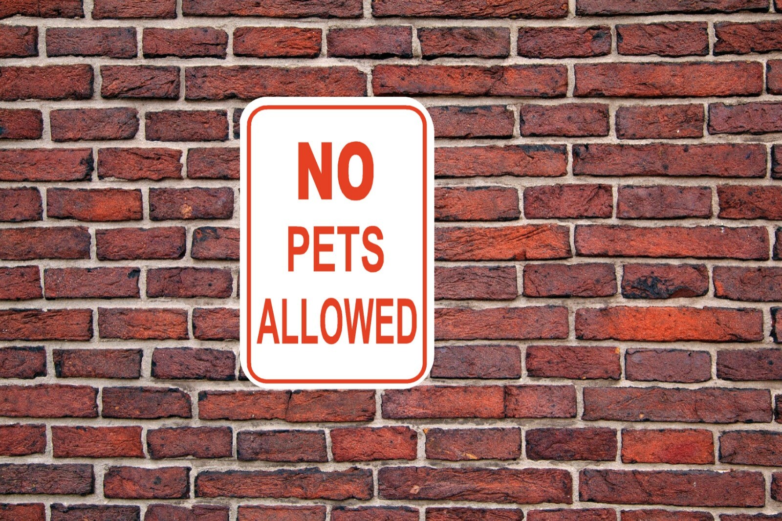 No Pets Allowed Sign 12″ x 18″ Aluminum Metal Road Street Park Building #48