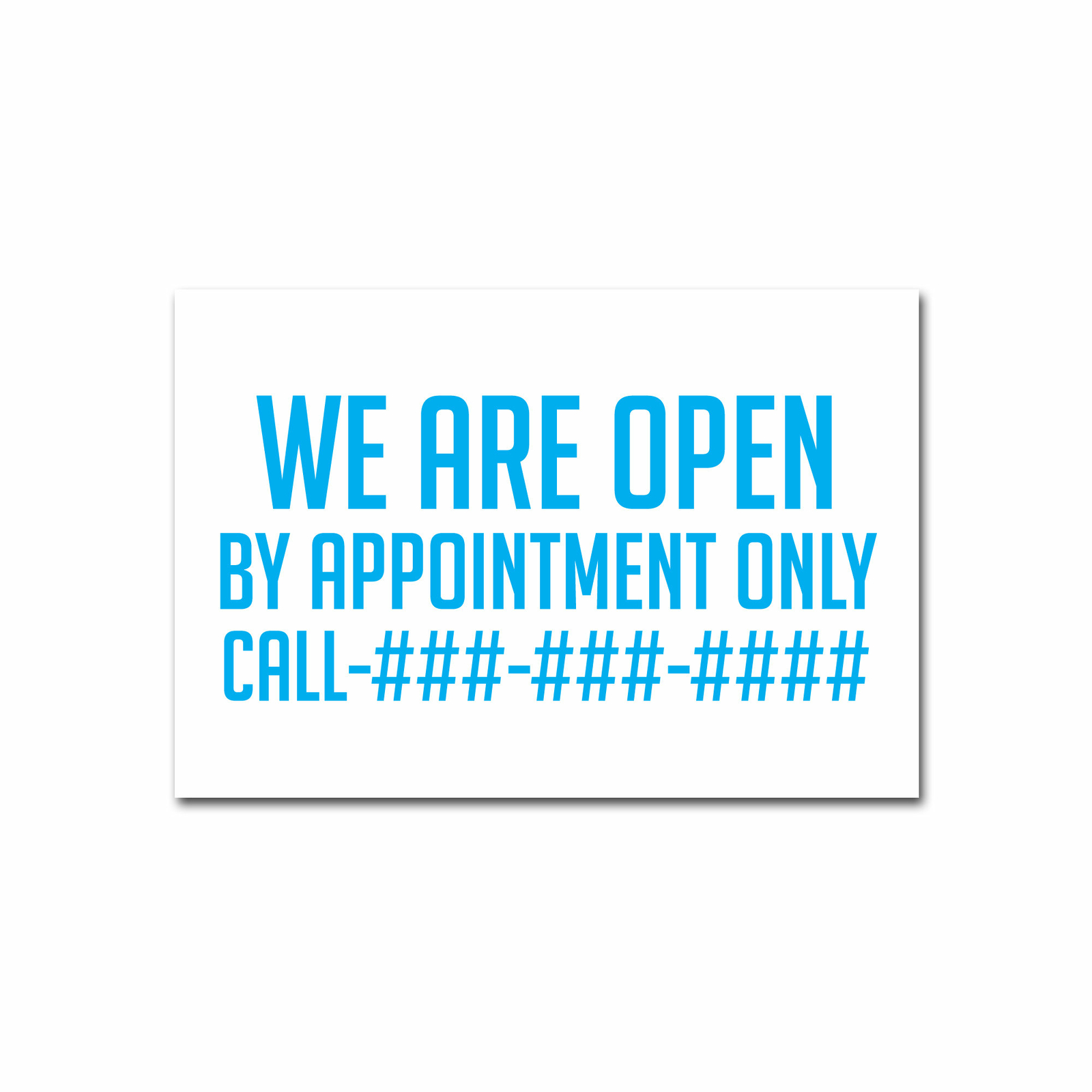 We are OPEN BY APPOINTMENT ~ Custom Business Restaurant Sign ~ Add Your Number
