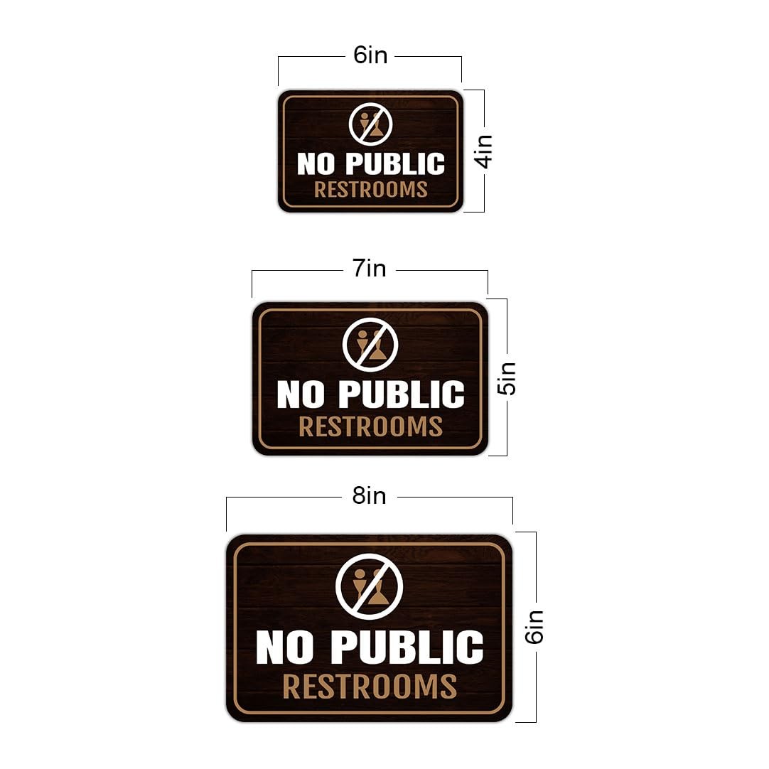 Classic Framed Plus No Public Restrooms Wall or Door Sign