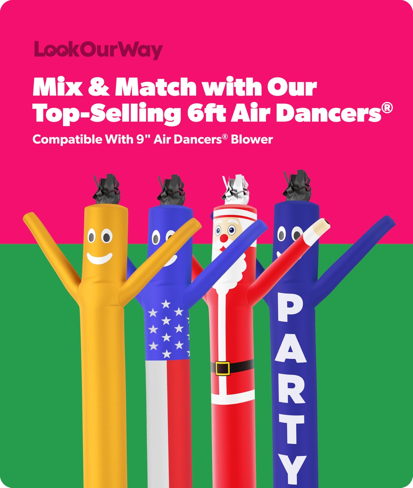 6ft Inflatable Tube Man – Wacky Waving Air Dancer for Advertising Events