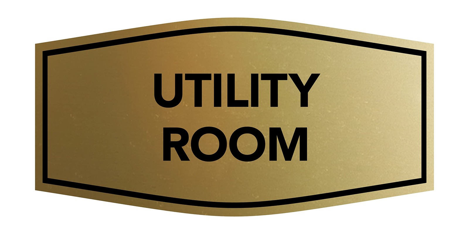 Fancy Utility Room Sign Brushed Gold Medium Wall Door Office Business Plaque