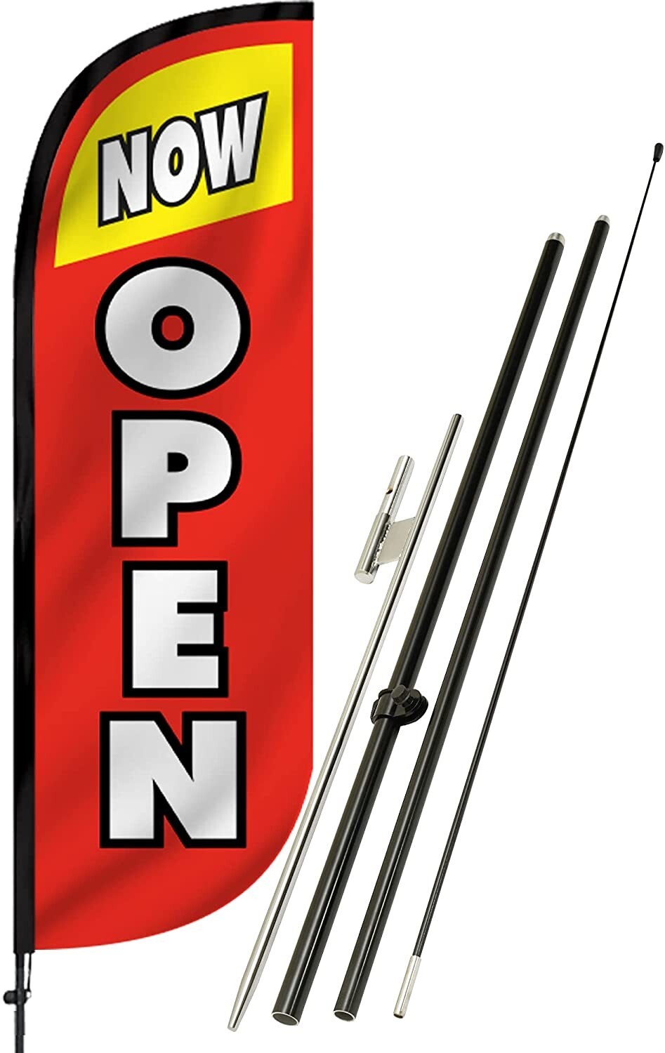 Feather Flag Set 5ft Tall Advertising Banner Flag with Pole Kit And Ground Spike