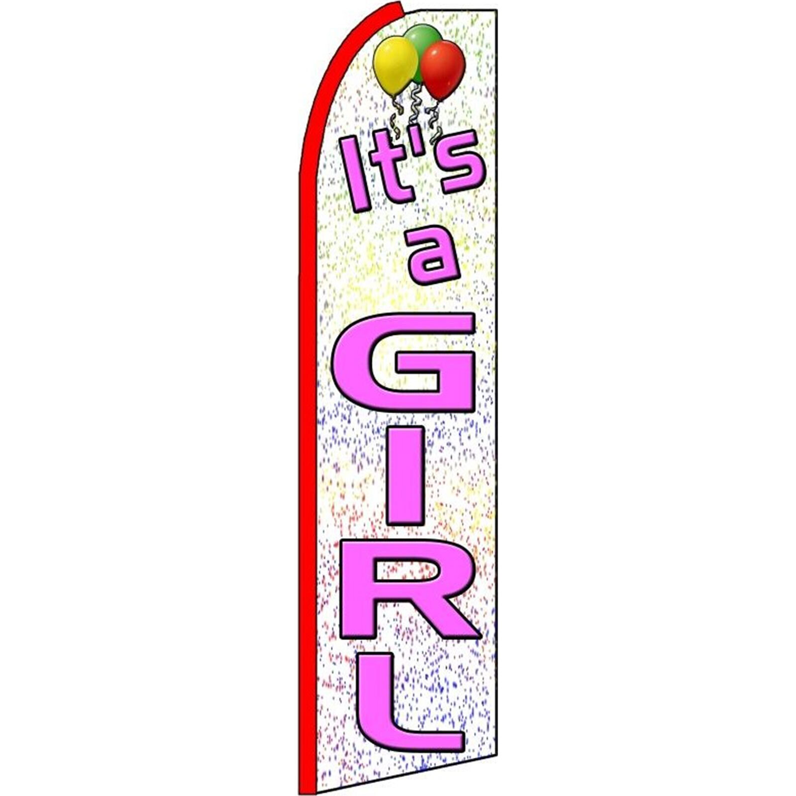 It’s A Girl 3 ft X 11 1/2 ft Polyester Swooper Flag