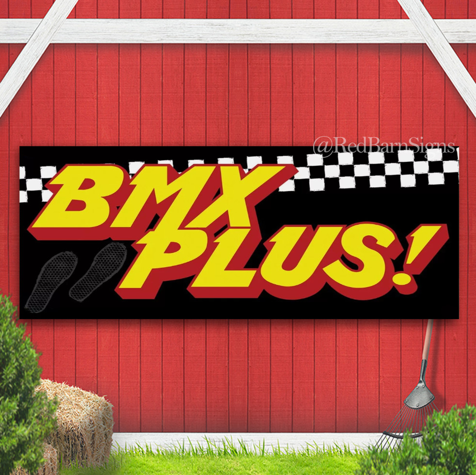BMX PLUS Magazine old school banner sign vans shoes