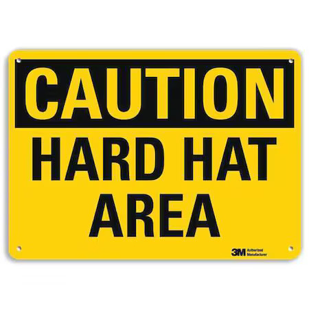Lyle U4-1357-Na_10X7 Caution Sign, 10″ W, 7″ H, 0.040″ Thick, U4-1357-Na_10X7