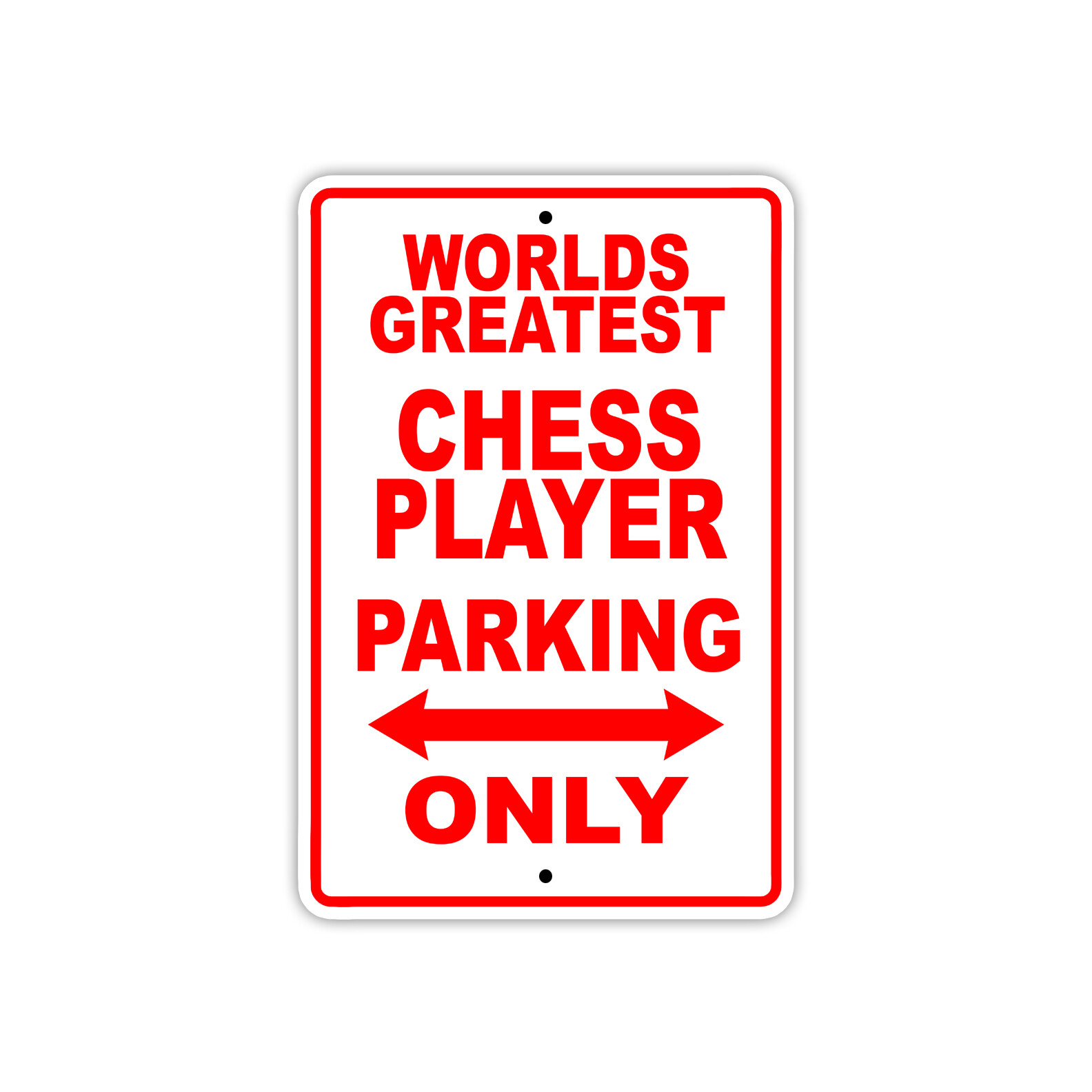World’s Greatest Chess Player Parking Only Gift For Players Aluminum Metal Sign