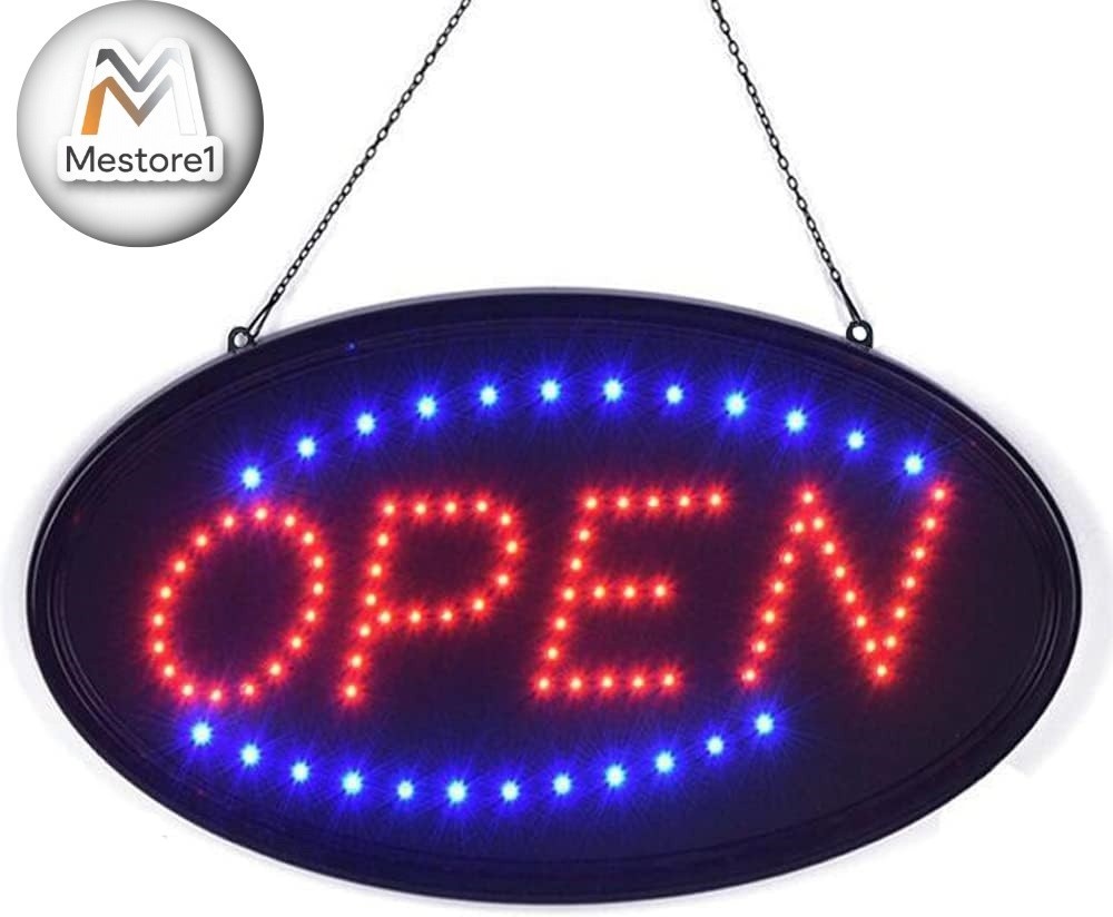 Open Sign 19″x10″ Bright High Visibility Advertisement Board Electric Display