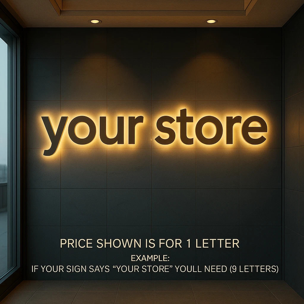 𝑵𝓙̶ Your Store Custom 3D Channel Letters Illuminated & Non-Illuminated