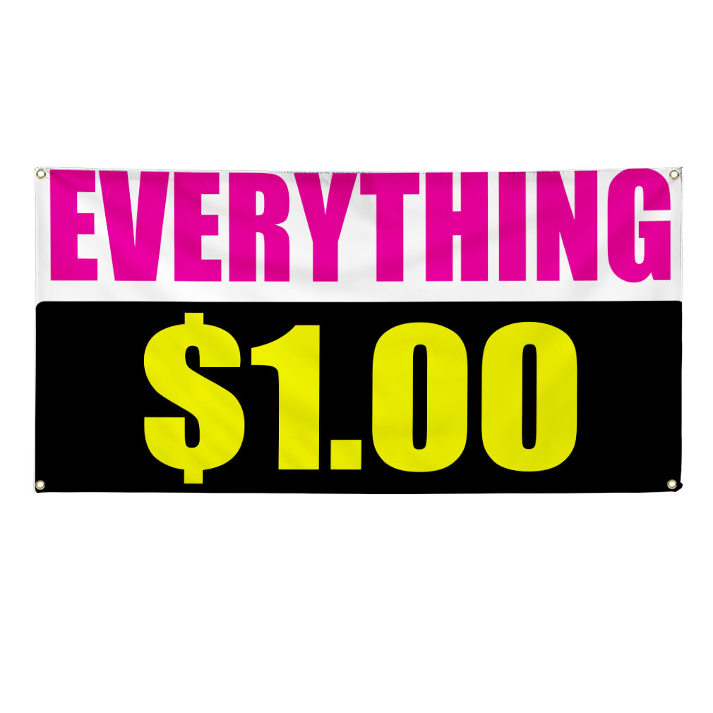 Vinyl Banner Multiple Sizes Everything $1.00 Advertising Printing Business